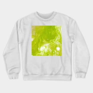 Yellow green Abstract Liquid Art Crewneck Sweatshirt